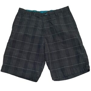Burnside Plaid Cotton Polyester Shorts Men’s Size 34